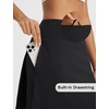 image:imagebaleaf Womens 18 Tennis Skorts Skirts Knee Length with Liner Shorts High Waisted Golf Pickleball Athletic with PocketsBlack