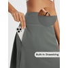 image:imagebaleaf Womens 18 Tennis Skorts Skirts Knee Length with Liner Shorts High Waisted Golf Pickleball Athletic with PocketsDark Gray