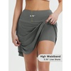 image:imagebaleaf Womens 18 Tennis Skorts Skirts Knee Length with Liner Shorts High Waisted Golf Pickleball Athletic with PocketsDark Gray