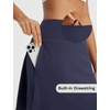 image:imagebaleaf Womens 18 Tennis Skorts Skirts Knee Length with Liner Shorts High Waisted Golf Pickleball Athletic with PocketsNavy Blue