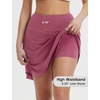 image:imagebaleaf Womens 18 Tennis Skorts Skirts Knee Length with Liner Shorts High Waisted Golf Pickleball Athletic with PocketsRose Red