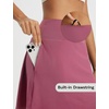 image:imagebaleaf Womens 18 Tennis Skorts Skirts Knee Length with Liner Shorts High Waisted Golf Pickleball Athletic with PocketsRose Red