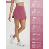 image:imagebaleaf Womens Tennis Athletic Skirt Golf Skorts for Women High Waisted with Shorts Pockets RunningRose Red