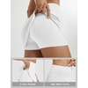 image:imagebaleaf Womens Tennis Athletic Skirt Golf Skorts for Women High Waisted with Shorts Pockets RunningWhite