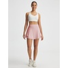 image:imagebaleaf Womens Tennis Skirts Double Ruffle Athletic Pickleball Mini Skirt with Pockets High Waisted Tummy Control UPF50Light Pink