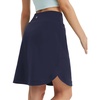 image:imagebaleaf Skorts for Women 20 Golf Athletic Tennis Skirts Knee Length Pickleball Hiking Casual Skort Zipper Pockets UPF50Navy Blue