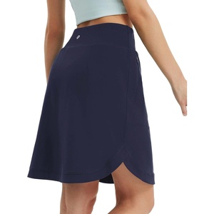 image:imagebaleaf Skorts for Women 20 Golf Athletic Tennis Skirts Knee Length Pickleball Hiking Casual Skort Zipper Pockets UPF50Navy Blue