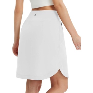 image:imagebaleaf Skorts for Women 20 Golf Athletic Tennis Skirts Knee Length Pickleball Hiking Casual Skort Zipper Pockets UPF50White