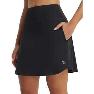 image:imagebaleaf Womens 18 Tennis Skorts Skirts Knee Length with Liner Shorts High Waisted Golf Pickleball Athletic with PocketsBlack