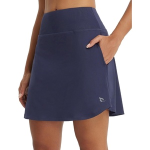 image:imagebaleaf Womens 18 Tennis Skorts Skirts Knee Length with Liner Shorts High Waisted Golf Pickleball Athletic with PocketsNavy Blue