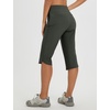 image:imagebaleaf Womens 17 Capri Pants Lighweight Cargo Capris Quick Dry Zipper Pockets Hiking Biking Casual Outdoor17inarmy Green