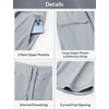 image:imagebaleaf Womens 17 Capri Pants Lighweight Cargo Capris Quick Dry Zipper Pockets Hiking Biking Casual Outdoor17inlight Gray