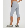 image:imagebaleaf Womens 17 Capri Pants Lighweight Cargo Capris Quick Dry Zipper Pockets Hiking Biking Casual Outdoor17inlight Gray