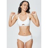 image:imagebaleaf Womens Bikini Top Only Tie Halter Push Up Swim Bra V Neck Bathing Suit Swimsuit Top PaddedWhite