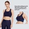 image:imagebaleaf Womens UPF 50 Swim Bra Modest Bikini Top Quick Dry Workout Sport Bra Under Rash GuardNavy