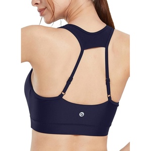 image:imagebaleaf Womens UPF 50 Swim Bra Modest Bikini Top Quick Dry Workout Sport Bra Under Rash GuardNavy
