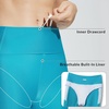 image:imagebaleaf Womens 14 High Waisted Swim Capris Long Swim Shorts Knee Length UPF50 Swimsuit with Liner and PocketsAqua Blue