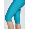 image:imagebaleaf Womens 14 High Waisted Swim Capris Long Swim Shorts Knee Length UPF50 Swimsuit with Liner and PocketsAqua Blue