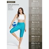 image:imagebaleaf Womens 14 High Waisted Swim Capris Long Swim Shorts Knee Length UPF50 Swimsuit with Liner and PocketsAqua Blue