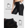 image:imagebaleaf Womens 14 High Waisted Swim Capris Long Swim Shorts Knee Length UPF50 Swimsuit with Liner and PocketsBlack