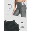image:imagebaleaf Womens 14 High Waisted Swim Capris Long Swim Shorts Knee Length UPF50 Swimsuit with Liner and PocketsDark Grey