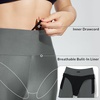 image:imagebaleaf Womens 14 High Waisted Swim Capris Long Swim Shorts Knee Length UPF50 Swimsuit with Liner and PocketsDark Grey
