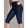 image:imagebaleaf Womens 14 High Waisted Swim Capris Long Swim Shorts Knee Length UPF50 Swimsuit with Liner and PocketsNavy