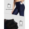 image:imagebaleaf Womens 14 High Waisted Swim Capris Long Swim Shorts Knee Length UPF50 Swimsuit with Liner and PocketsNavy