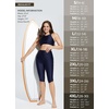 image:imagebaleaf Womens 14 High Waisted Swim Capris Long Swim Shorts Knee Length UPF50 Swimsuit with Liner and PocketsNavy