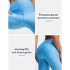 image:imagebaleaf Womens 18 High Waisted Swim Pants Long Swim Capris UPF50 Swimsuit with Liner and PocketsBlue