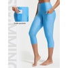 image:imagebaleaf Womens 18 High Waisted Swim Pants Long Swim Capris UPF50 Swimsuit with Liner and PocketsBlue