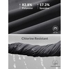 image:imagebaleaf Womens 18 High Waisted Swim Pants Long Swim Capris UPF50 Swimsuit with Liner and PocketsDark Gray