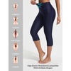 image:imagebaleaf Womens 18 High Waisted Swim Pants Long Swim Capris UPF50 Swimsuit with Liner and PocketsNavy Blue