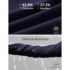 image:imagebaleaf Womens 18 High Waisted Swim Pants Long Swim Capris UPF50 Swimsuit with Liner and PocketsNavy Blue