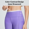 image:imagebaleaf Womens 28 High Waisted Swim Pants Swimming Leggings Sun Protection Modest Swimsuits UPF50 with PocketsPurple