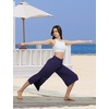 image:imagebaleaf Womens Capri Beach Pants Wide Leg Quick Dry Lightweight Capris UPF50 Casual Sweatpants Swim Pants