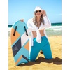 image:imagebaleaf Womens Long Shorts Quick Dry 15 Swim Pants with Liner UPF50 Swim Capris with PocketsAqua Blue