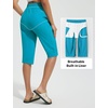 image:imagebaleaf Womens Long Shorts Quick Dry 15 Swim Pants with Liner UPF50 Swim Capris with PocketsAqua Blue