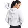 image:imagebaleaf Womens Sun Jackets Packable Long Sleeve Lightweight Crop Windbreak UV Shirt UPF 50 Zip Up Sun Hoodie Athletic HikingWhite