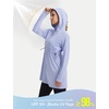 image:imagebaleaf Womens Sun Protection Long Jacket UPF 50 Hoodie Lightweight UV Rash Guard Cooling Cover Up SPF Swim Beach AthleticLight Blue
