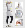 image:imagebaleaf Womens Sun Protection Long Jacket UPF 50 Hoodie Lightweight UV Rash Guard Cooling Cover Up SPF Swim Beach AthleticLight Gray