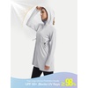 image:imagebaleaf Womens Sun Protection Long Jacket UPF 50 Hoodie Lightweight UV Rash Guard Cooling Cover Up SPF Swim Beach AthleticLight Gray
