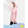 image:imagebaleaf Womens Sun Protection Long Jacket UPF 50 Hoodie Lightweight UV Rash Guard Cooling Cover Up SPF Swim Beach AthleticLight Pink