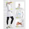 image:imagebaleaf Womens Sun Protection Long Jacket UPF 50 Hoodie Lightweight UV Rash Guard Cooling Cover Up SPF Swim Beach AthleticWhite