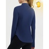 image:imagebaleaf Womens Sun Shirts Hiking Shirt Lightweight Long Sleeves UPF50 Half Zip SPF Rash Guard UV Protection ClothingClassic Navy