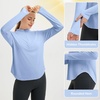 image:imagebaleaf Womens Sun Shirts Hiking Shirt Lightweight Long Sleeves UPF50 Half Zip SPF Rash Guard UV Protection ClothingLight Blue