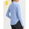 image:imagebaleaf Womens Sun Shirts Hiking Shirt Lightweight Long Sleeves UPF50 Half Zip SPF Rash Guard UV Protection ClothingLight Blue