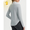 image:imagebaleaf Womens Sun Shirts Hiking Shirt Lightweight Long Sleeves UPF50 Half Zip SPF Rash Guard UV Protection ClothingLight Gray