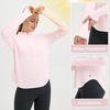 image:imagebaleaf Womens Sun Shirts Hiking Shirt Lightweight Long Sleeves UPF50 Half Zip SPF Rash Guard UV Protection ClothingLight Pink