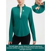 image:imagebaleaf Womens Sun Shirts Hiking Shirt Lightweight Long Sleeves UPF50 Half Zip SPF Rash Guard UV Protection ClothingTeal